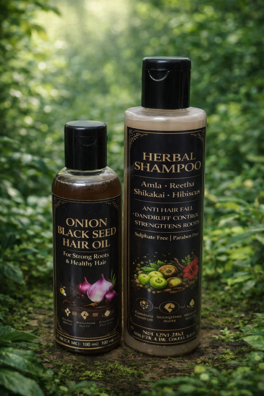 Srs5 hebal shampoo and black seed onion 18+ herbs oil